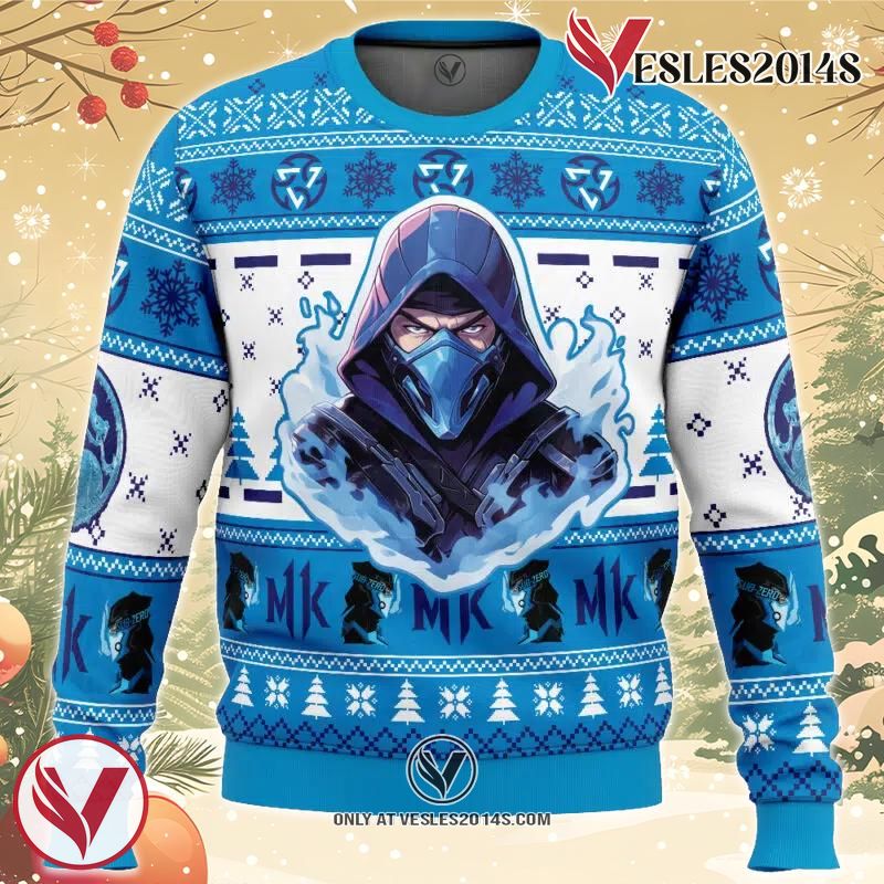 Sub Zero Mortal Kombat Ugly Christmas Sweater, Unique Christmas Gift For Fans - Vesles2014S