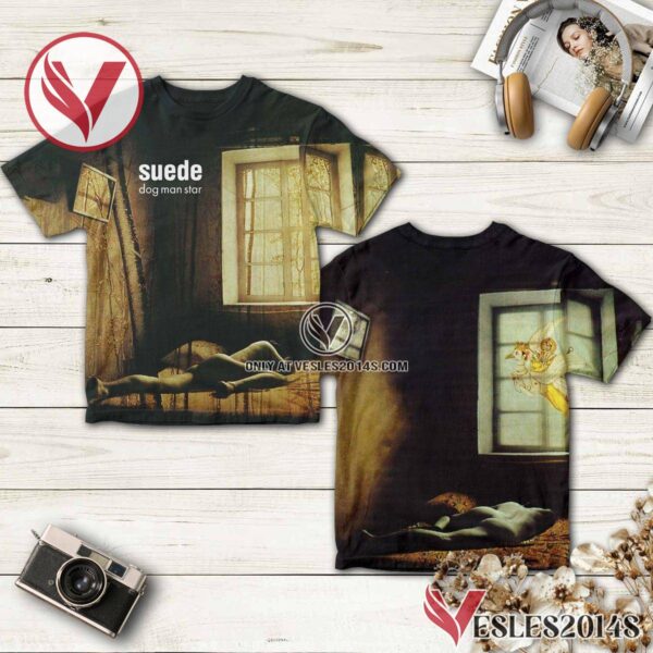 Suede Dog Man Star Album Cover Shirt, Unique Gifts For Music Lovers - Vesles2014S