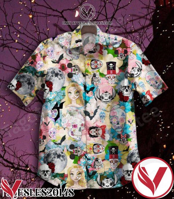 Sugar Skull Disney Hawaiian Shirt, Unique Gifts For Friends - Vesles2014S 1