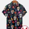Sugar Skull Pattern Halloween Hawaiian Shirt, Unique Gifts For Friends - Vesles2014S 1