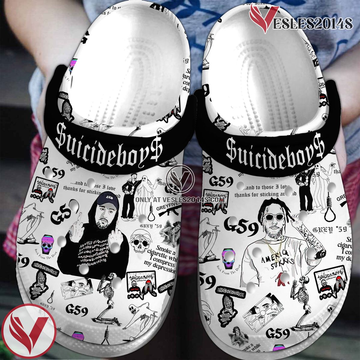 Suicideboys Music Crocs Crocband Clogs Shoes, Unique Gifts For Fans Style 1 - Vesles2014S
