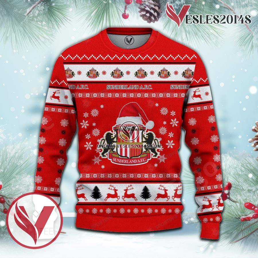 Sunderland A.F.C Sport Ugly Christmas Sweater, Unique Gifts For Fans - Vesles2014aS 2