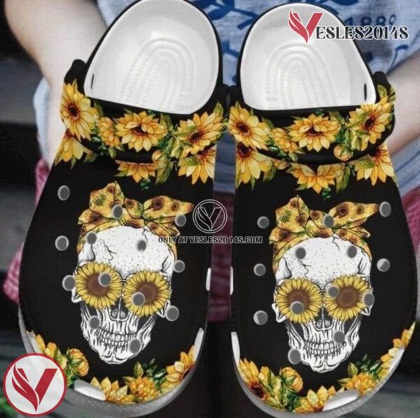 Sunflower Skull 6 Clog Shoescrocband Clogs Comfy Footwear Tl97, Unique Gift From  Vesles2014S