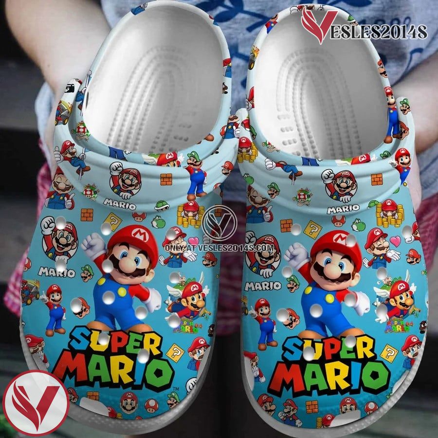 Super Mario Game Crocs Clogs Crocband Shoes Comfortable For Men Women and Kids, Unique Gift From Vesles2014S