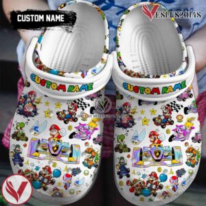 Super Mario Game Crocs Crocband Clogs Custom Name For Men Women and Kids, Unique Gift From  Vesles2014S