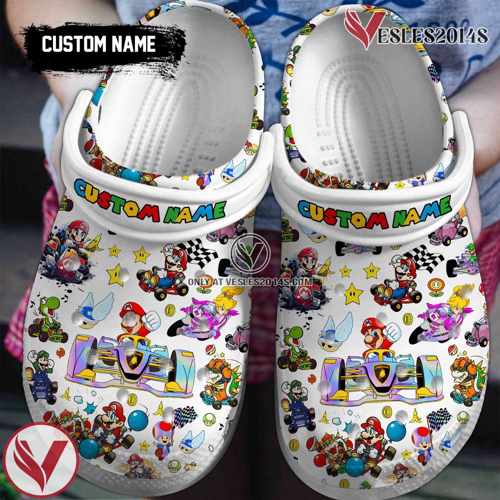 Super Mario Game Crocs Crocband Clogs Custom Name For Men Women and Kids, Unique Gift From Vesles2014S