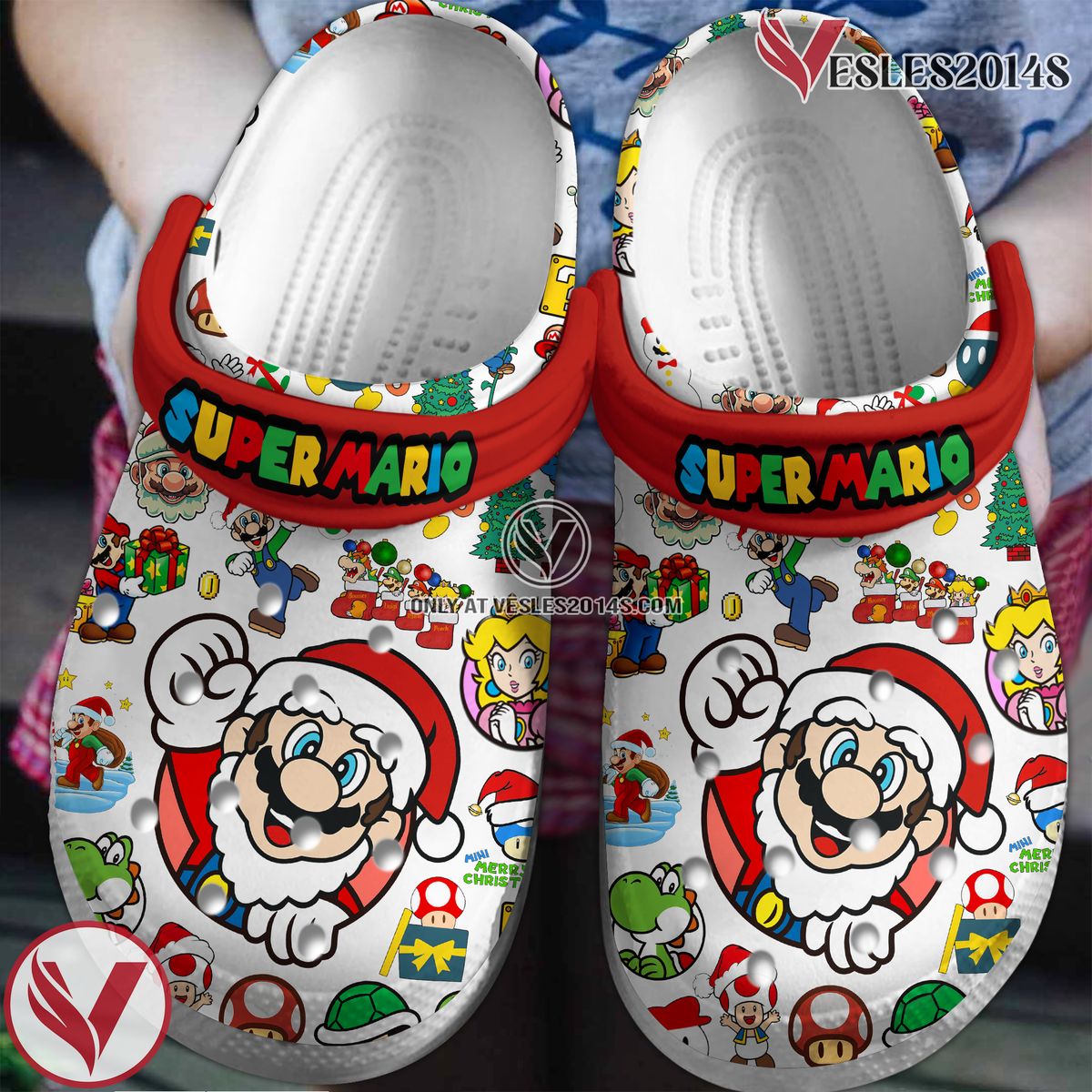 Super Mario Game Crocs Crocband Clogs Shoes Comfortable For Men Women and Kids Style 3, Unique Gift From Vesles2014S