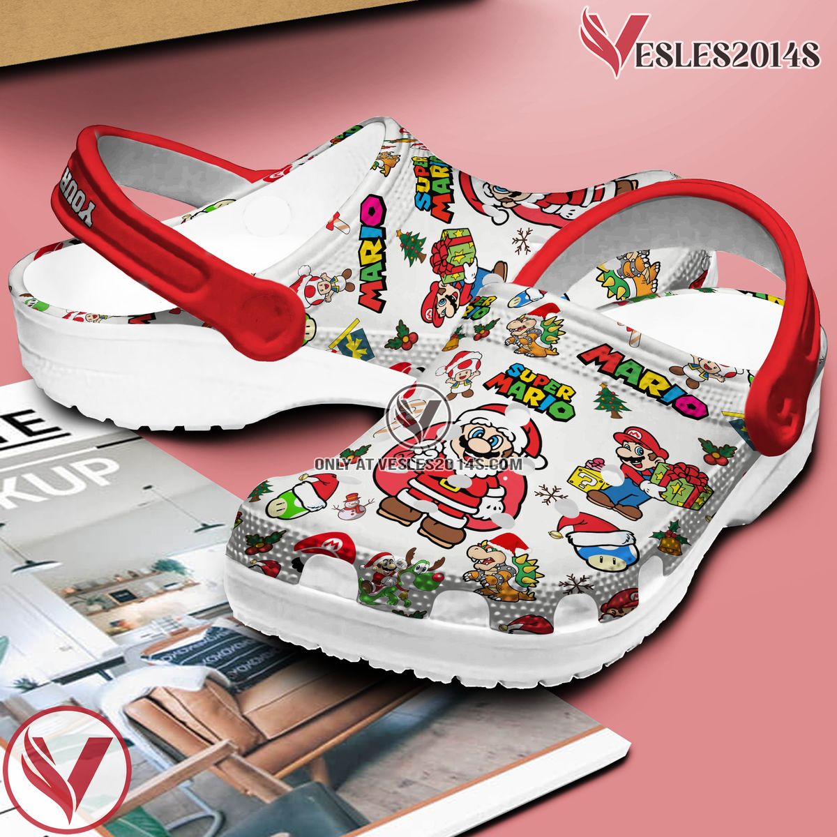 Super Mario Game Crocs Crocband Clogs Shoes Comfortable For Men Women and Kids Style 5, Unique Gift From Vesles2014S 2