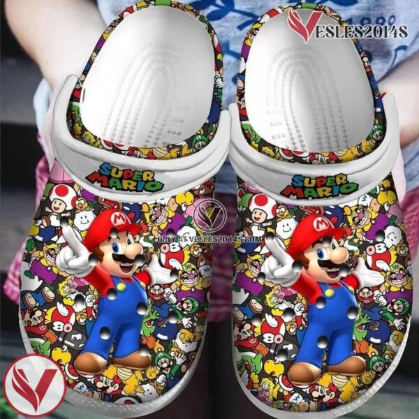 Super Mario Game Crocs Crocband Clogs Shoes Comfortable For Men Women and Kids, Unique Gift From  Vesles2014S