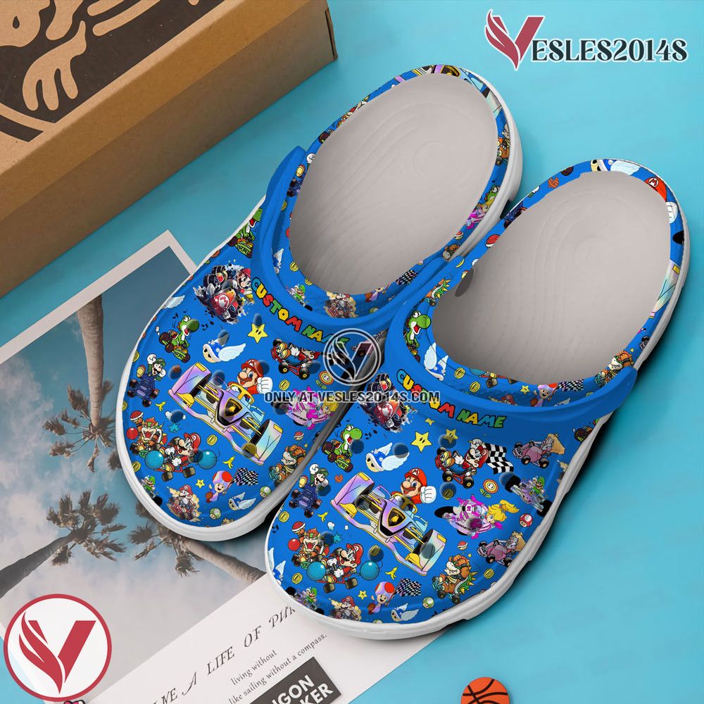 Super Mario Game Crocs Crocband Clogs Shoes Custom Name For Men Women and Kids, Unique Gift From Vesles2014S 2