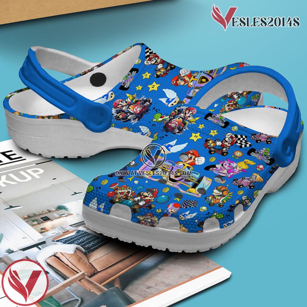 Super Mario Game Crocs Crocband Clogs Shoes Custom Name For Men Women and Kids, Unique Gift From Vesles2014S 3