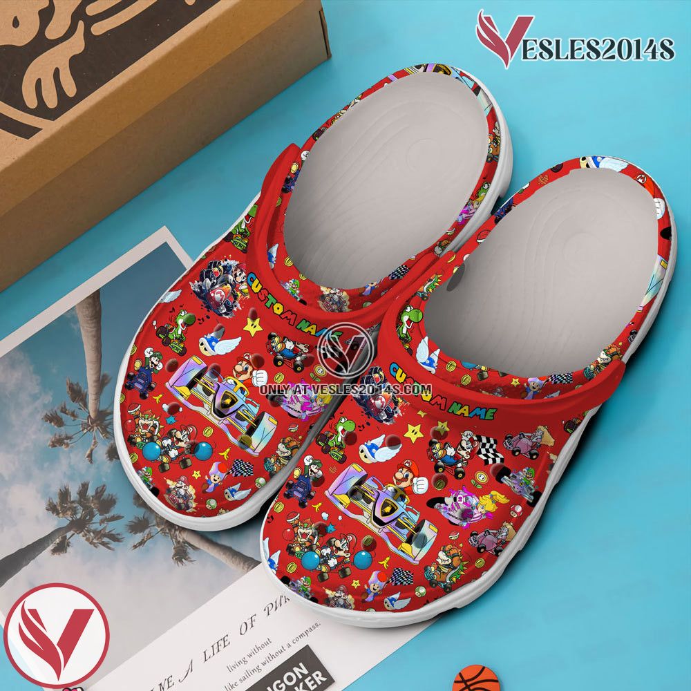 Super Mario Game Crocs Crocband Shoes Clogs Custom Name For Men Women and Kids, Unique Gift From Vesles2014S 3