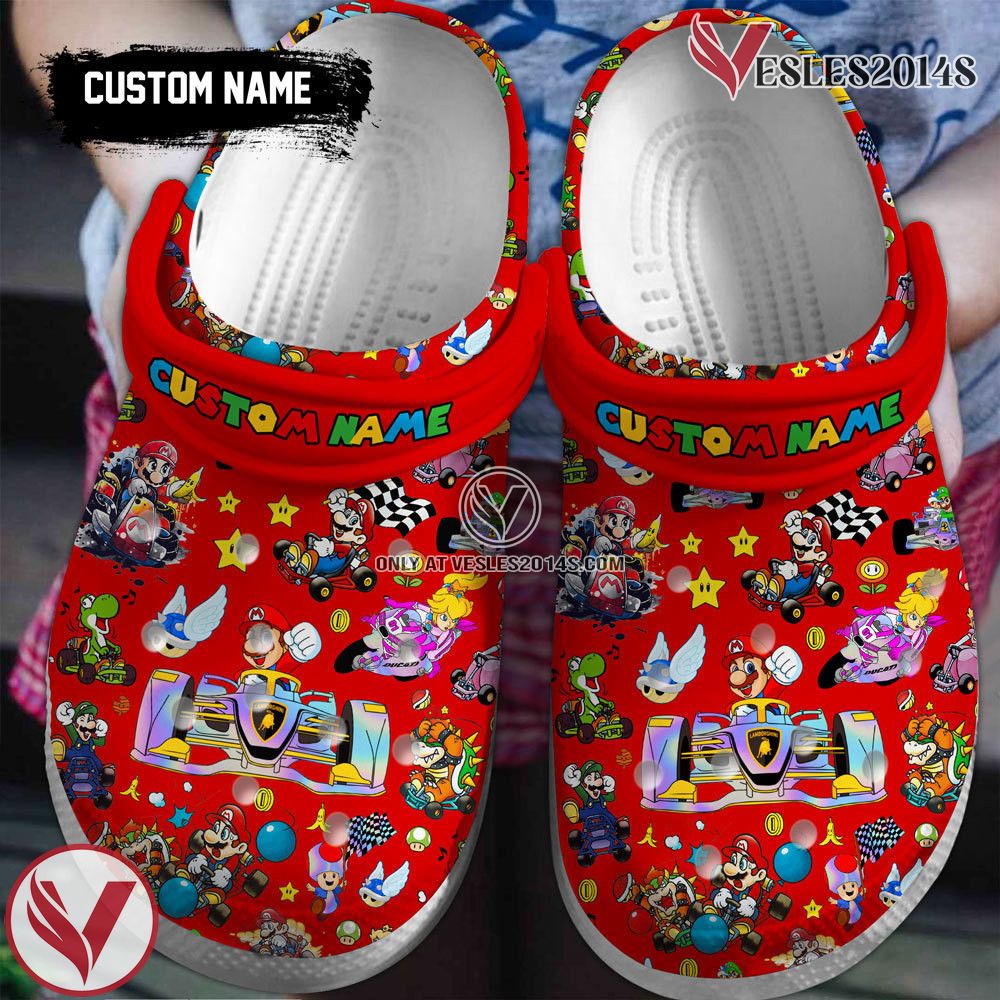 Super Mario Game Crocs Crocband Shoes Clogs Custom Name For Men Women and Kids, Unique Gift From Vesles2014S