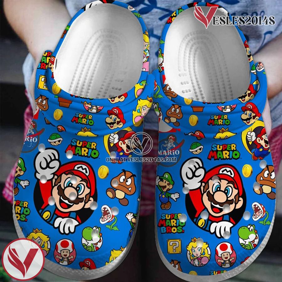 Super Mario Game Premium Crocs Crocband Clogs Shoes Comfortable For Men Women and Kids Style 1, Unique Gift From Vesles2014S