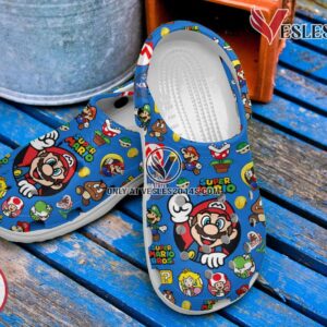 Super Mario Game Premium Crocs Crocband Clogs Shoes Comfortable For Men Women and Kids Style 1, Unique Gift From Vesles2014S 2