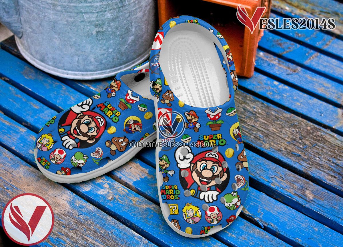 Super Mario Game Premium Crocs Crocband Clogs Shoes Comfortable For Men Women and Kids Style 1, Unique Gift From Vesles2014S 2