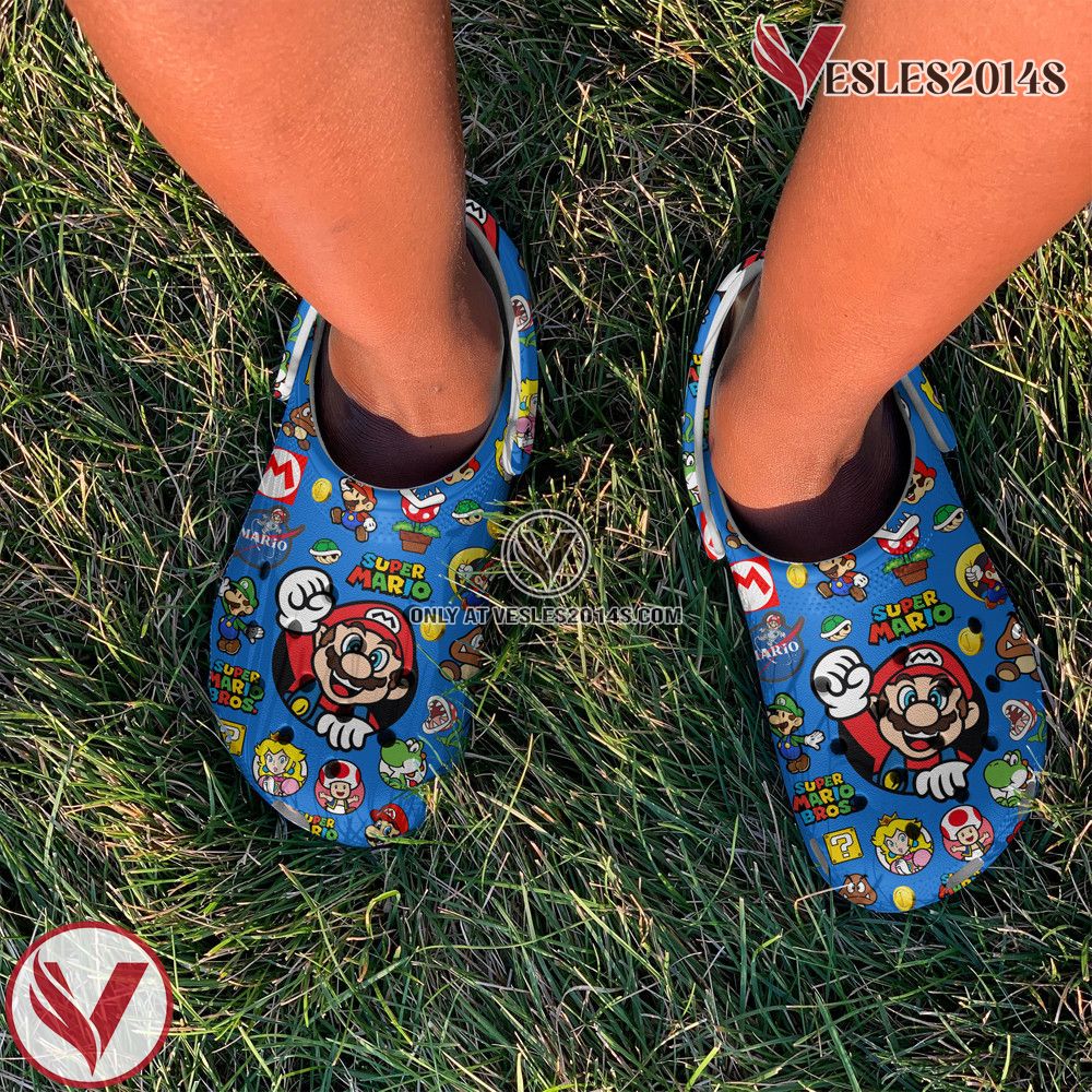 Super Mario Game Premium Crocs Crocband Clogs Shoes Comfortable For Men Women and Kids Style 1, Unique Gift From Vesles2014S 3