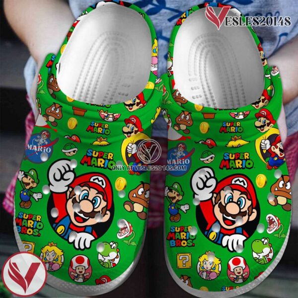 Super Mario Game Premium Crocs Crocband Clogs Shoes Comfortable For Men Women and Kids Style 1, Unique Gift From  Vesles2014S