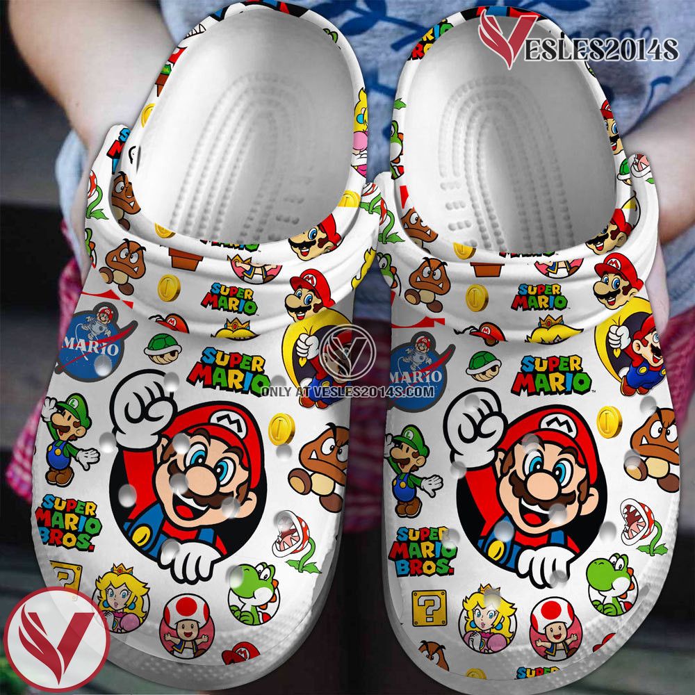 Super Mario Game Premium Crocs Crocband Clogs Shoes Comfortable For Men Women and Kids Style 2, Unique Gift From Vesles2014S