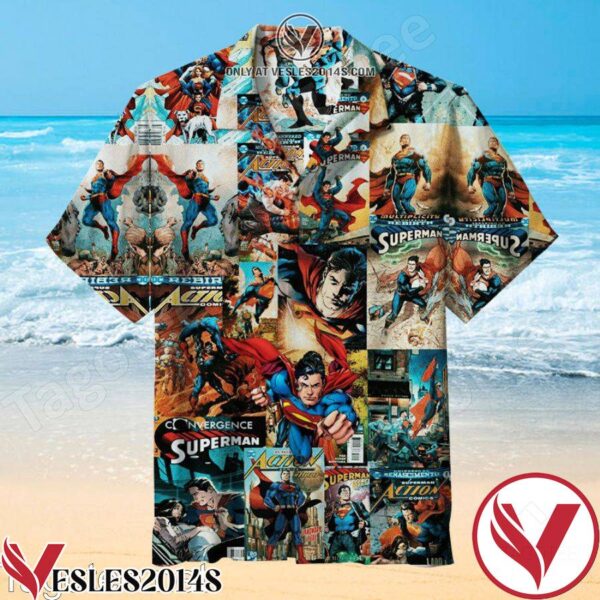 Superman Comic Stitching Hawaiian Shirt, Unique Gifts For Friends - Vesles2014S 1