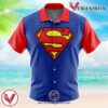 Superman DC Comics Hawaiian Button Up Shirt, Perfect Gifts For Anime Lovers - Vesles2014S