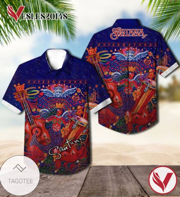 Supernatural Album Cover By Santana Hawaiian Shirt, Best Gift For Music Lovers Vesles2014S