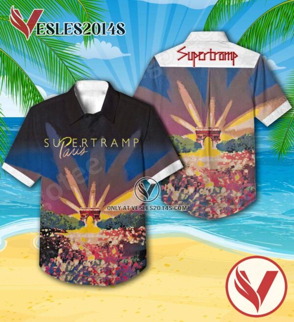 Supertramp Paris Live Album Cover Style 2 Hawaiian Shirt, Unique Gifts For Music Lovers - Vesles2014S