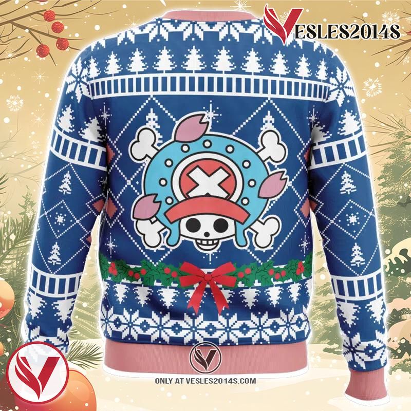 Surprised Tony Tony Chopper One Piece Ugly Christmas Sweater, Unique Christmas Gift For Fans - Vesles2014S 1