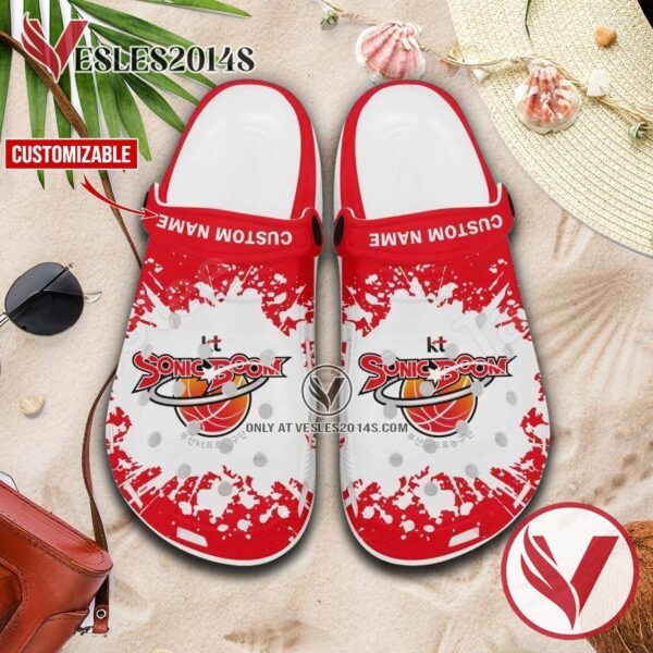 Suwon KT Sonicboom Logo Crocs Shoes For Men And Women, Unique Clogs Shoes For Fans - Vesles2014S 1