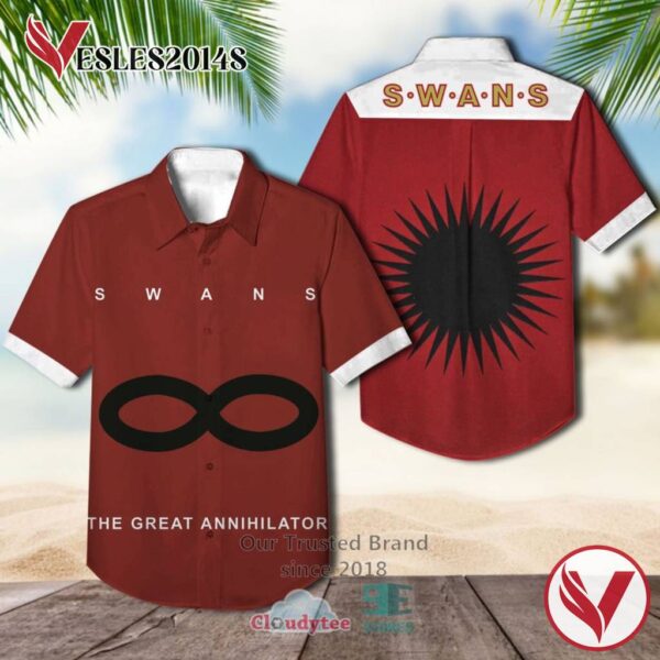 Swans Band Annihilator Album Hawaiian Shirt, Best Gift For Music Lovers Vesles2014S