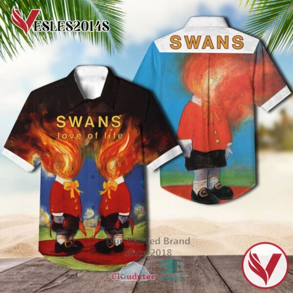 Swans Band Life Album Hawaiian Shirt, Best Gift For Music Lovers Vesles2014S