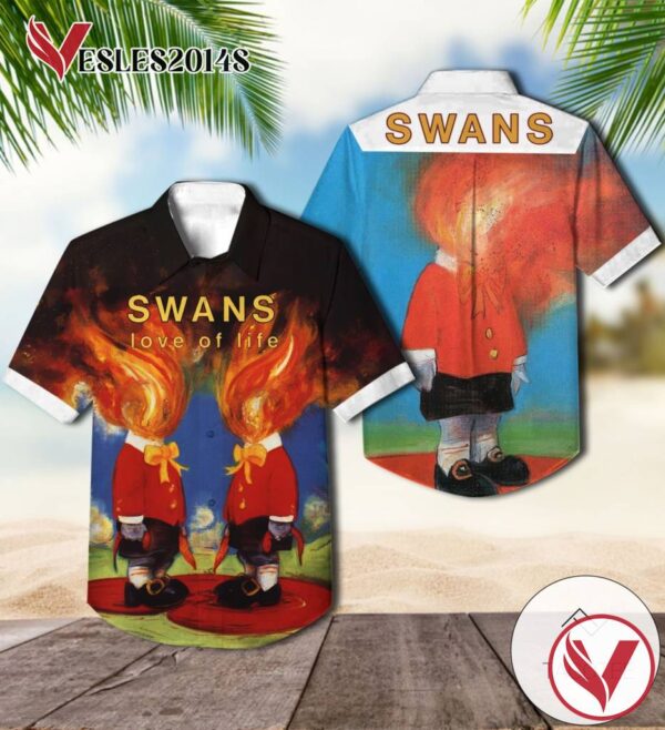 Swans Love Of Life Album Cover Hawaiian Shirt, Best Gift For Music Lovers Vesles2014S