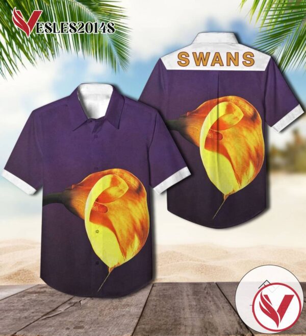 Swans The Burning World Album Cover Hawaiian Shirt, Best Gift For Music Lovers Vesles2014S