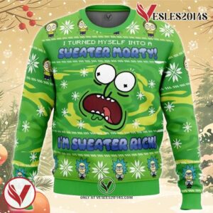 Sweater Rick Rick and Morty Ugly Christmas Sweater, Unique Christmas Gift For Fans - Vesles2014S