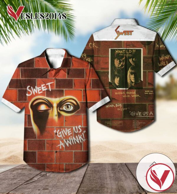 Sweet Give Us A Wink Album Cover Hawaiian Shirt, Best Gift For Music Lovers Vesles2014S