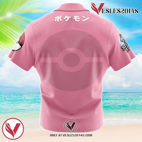 Sylveon Face Pokemon Hawaiian Button Up Shirt, Perfect Gifts For Anime Lovers - Vesles2014S 1