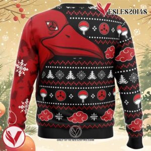Symbolic Crows Akatsuki Itachi Naruto Ugly Christmas Sweater, Unique Christmas Gift For Fans - Vesles2014S 1