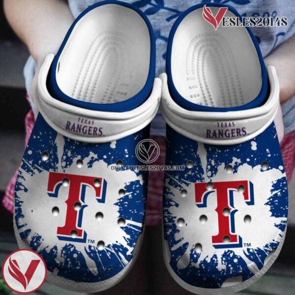 T Rangers Blue-White Clog Shoes, Unique Gift From  Vesles2014S