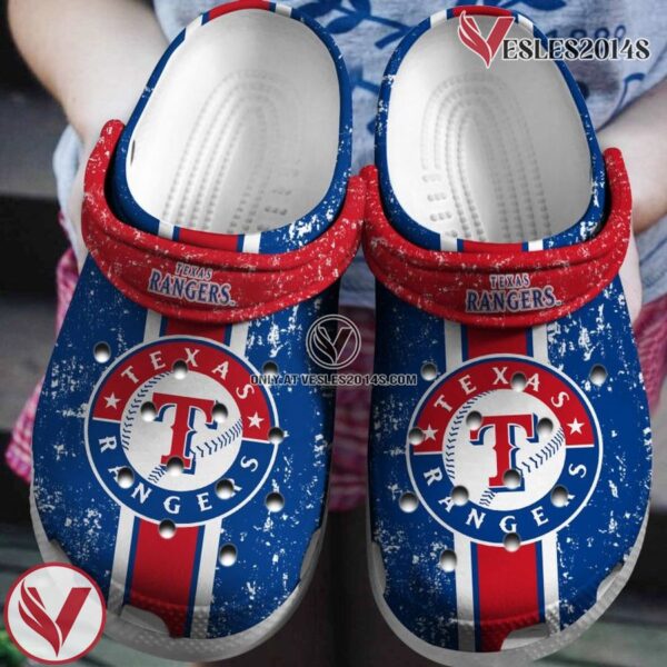 T Rangers White-Blue Clog Shoes, Unique Gift From  Vesles2014S