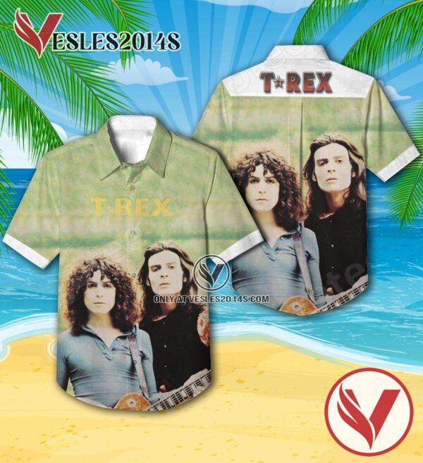 T. Rex 1970 Album Cover Hawaiian Shirt, Unique Gifts For Music Lovers - Vesles2014S