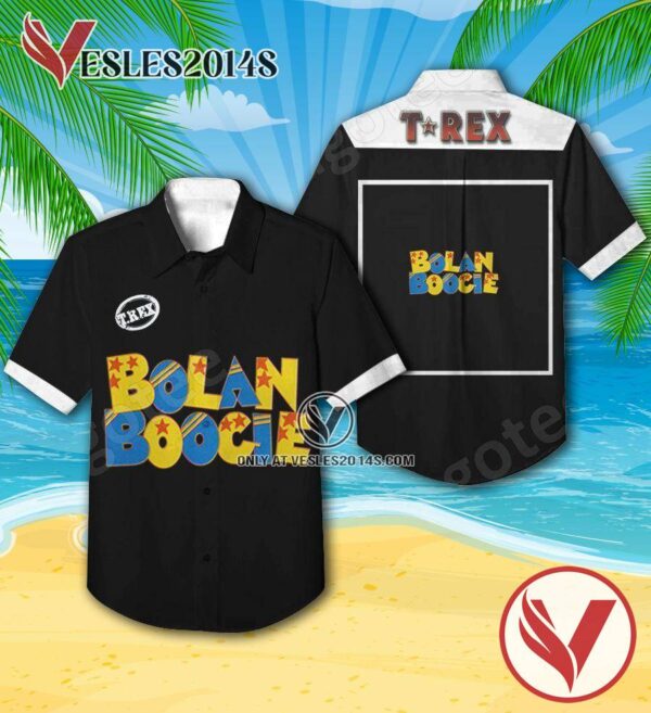 T. Rex Bolan Boogie Album Cover Hawaiian Shirt, Unique Gifts For Music Lovers - Vesles2014S