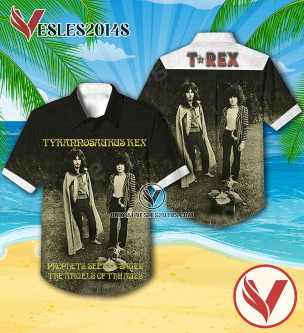 T. Rex Prophets, Seers And Sages The Angels Of The Ages Album Cover Hawaiian Shirt, Unique Gifts For Music Lovers - Vesles2014S