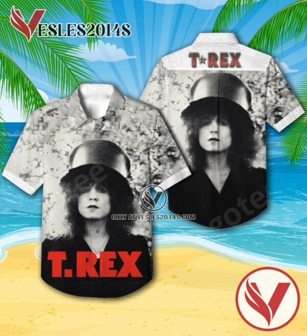 T. Rex The Slider Album Cover Hawaiian Shirt, Unique Gifts For Music Lovers - Vesles2014S