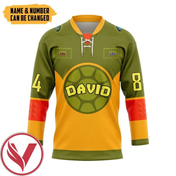 TMNT Turtle Shell Custom Name Custom Number Hockey Jersey, Trending Gifts For Fans - Vesles2014s