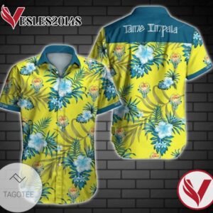 Tame Impala Hawaiian Graphic Print Short Sleeve Hawaiian Casual Shirt Vesles2014S 1
