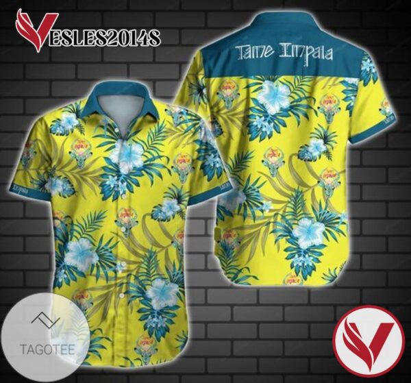 Tame Impala Hawaiian Graphic Print Short Sleeve Hawaiian Casual Shirt Vesles2014S 1