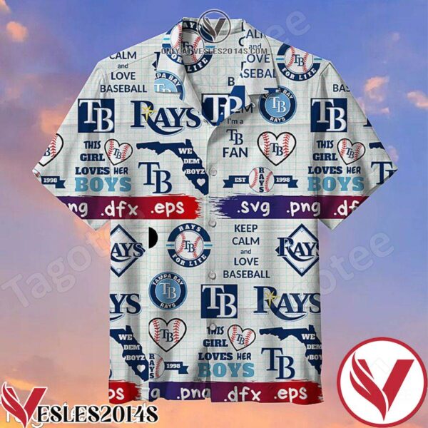 Tampa Bay Rays Baseball Team Keep Calm And Love Baseball Hawaiian Shirt, Unique Gifts For Friends - Vesles2014S 1