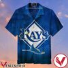 Tampa Bay Rays Logo Navy Hawaiian Shirt, Unique Gifts For Friends - Vesles2014S 1