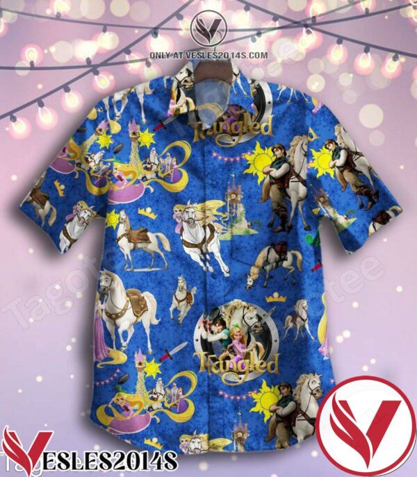 Tangled Blue Hawaiian Shirt, Unique Gifts For Friends - Vesles2014S 1