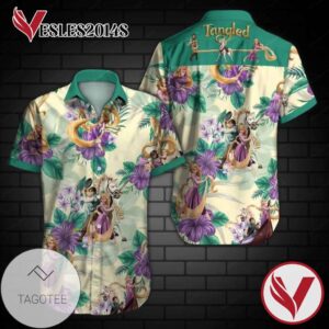 Tangled Hawaiian II Graphic Print Short Sleeve Hawaiian Casual Shirt Vesles2014S 1